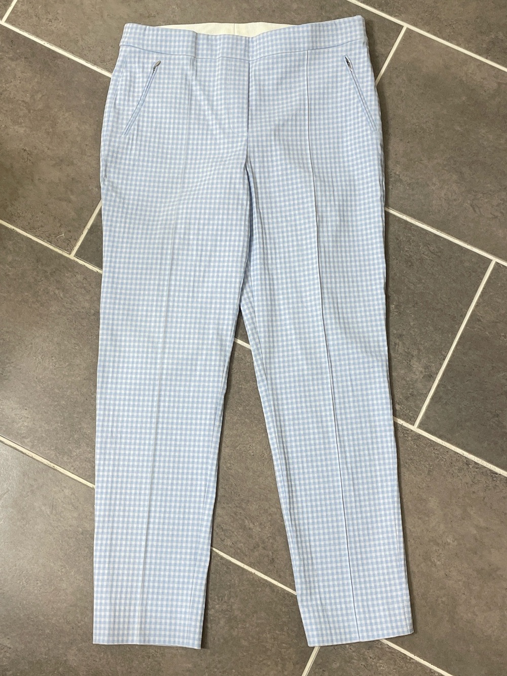 Per se Gingham Hi Rise Slim Ankle Pant size 10 - Picture 1 of 10
